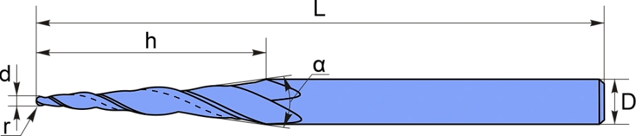 TEB-FLG - Микроконусные фрезы