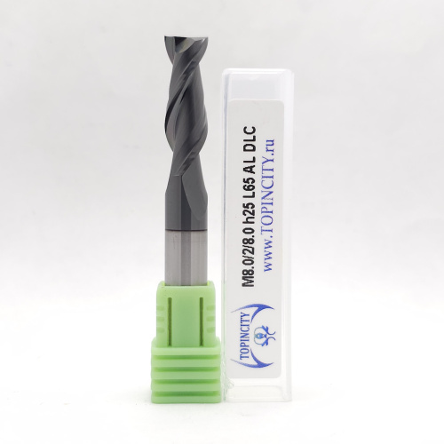 M8.0/2/8.0h25L65 AL DLC - Фреза концевая по цв.металлам (z=2)