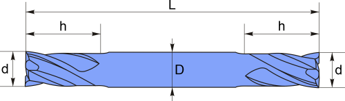 DualM2.5/4/3.175 nACo - Фреза концевая двусторонняя