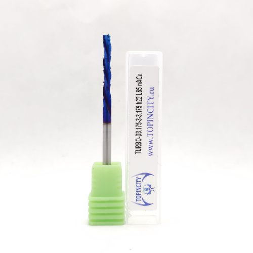 TURBO-D3.175-3-3.175h22L65 nACo - Фреза концевая с чистовым стружколомом и прижатием