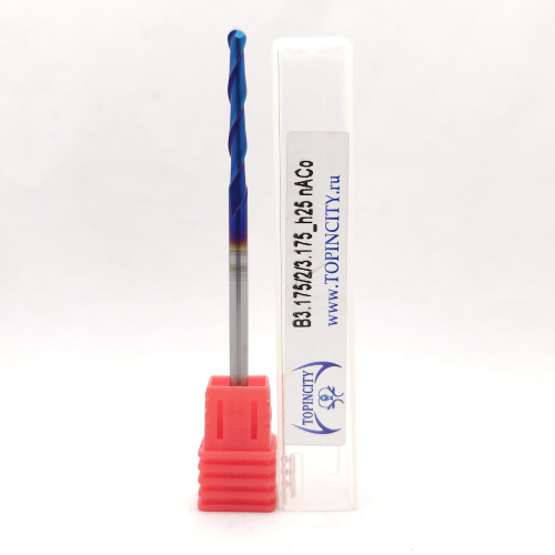 B3.175/2/3.175_h25 nACo - Сферическая фреза