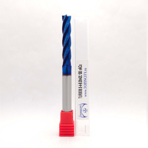 TURBO8.0-4-8.0h42L100 nACo - Фреза концевая с черновым стружколомом