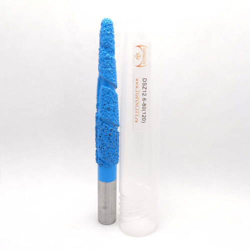 DSZ12.6-80(120) - Конусная фреза сферическая с двойным монокристаллом