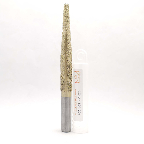 CZ10.4-80(120) - Конусная фреза сферическая с желтым монокристаллом