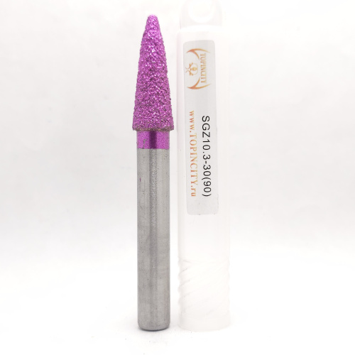 SGZ10.3-30(90) - Конусная фреза сферическая с двойным поликристаллом