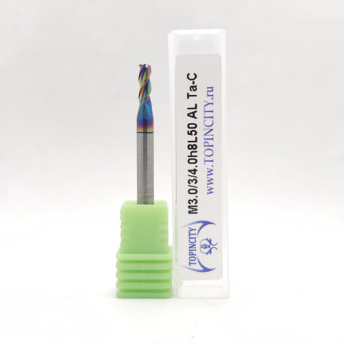 M3.0/3/4.0h8L50 AL Ta-C - Фреза концевая по цв.металлам (z=3)
