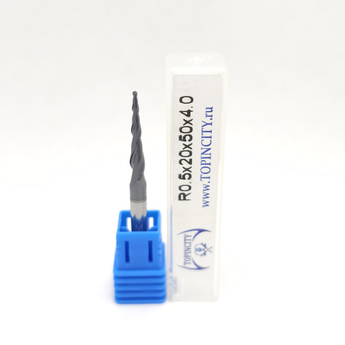 R0.5x20x50xD4 - Конусная фреза сферическая
