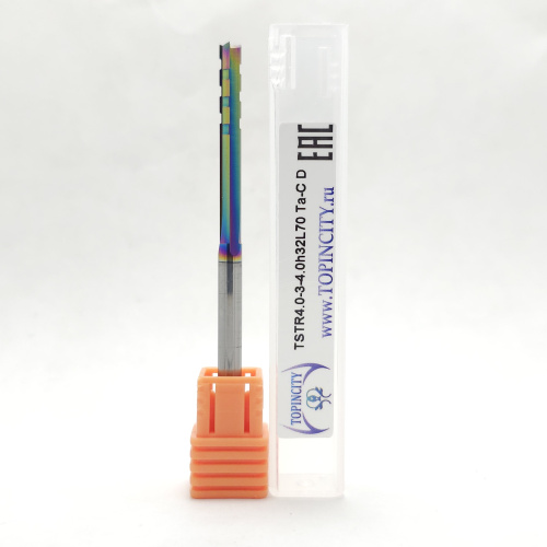 TSTR4.0-3-4.0h32L70 Ta-C D - Фреза концевая с прямыми зубьями и стружколомом