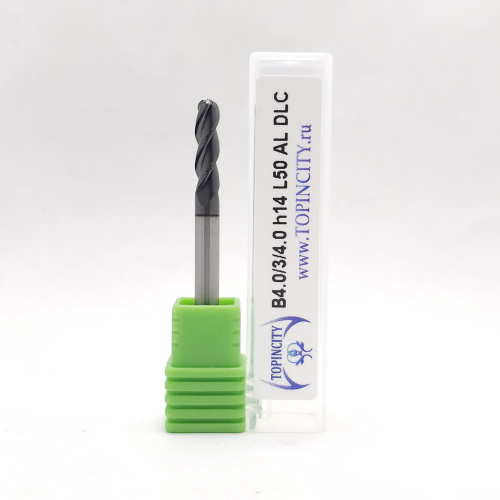 B4.0/3/4.0h14L50 AL DLC - Сферическая фреза по цв.металлам