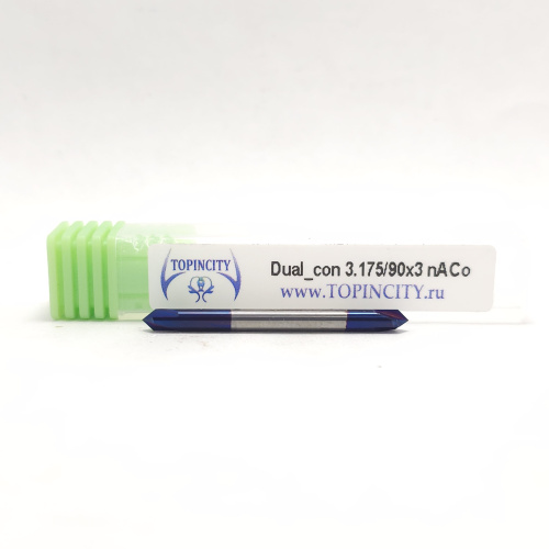 Dual_con 3.175/90x3 nACo - Фреза двойной конус