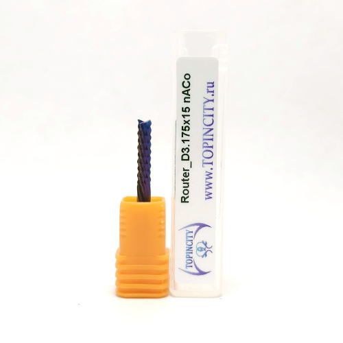 RouterD3.175x15 nACo - Фреза концевая рашпильная