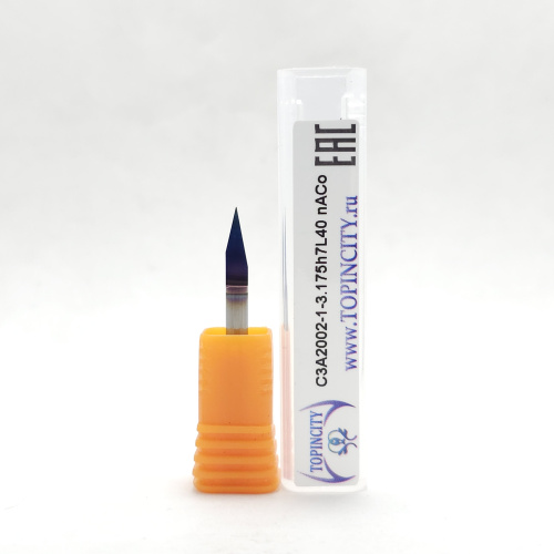 C3A2002-1-3.175h7L40 nACo - Фреза гравировальная одноперьевая (гравер)