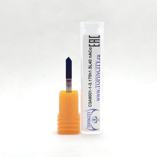 C3A9001-1-3.175h1.5L40 nACo - Фреза гравировальная одноперьевая (гравер)