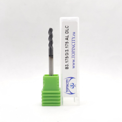B3.175/3/3.175 AL DLC - Сферическая фреза по цв.металлам