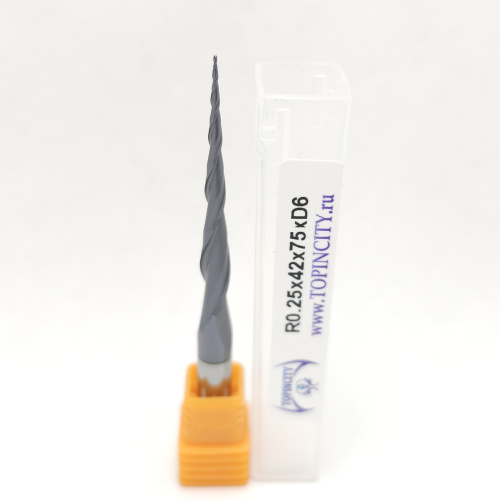 R0.25x42x75xD6 - Конусная фреза сферическая