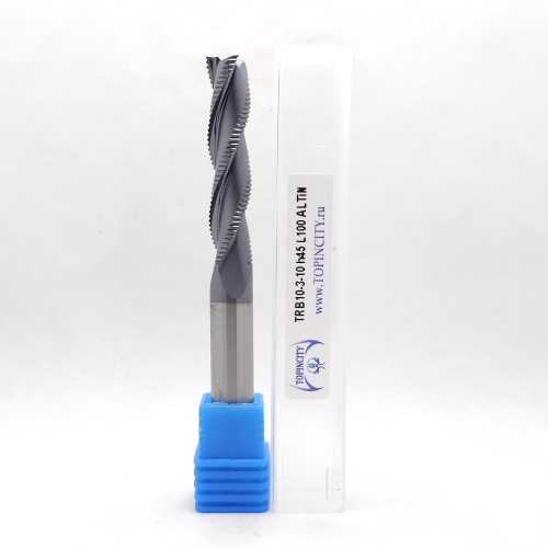 TRB10-3-10h45L100 ALTiN - Фреза концевая с черновым стружколомом