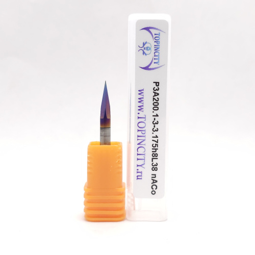 P3A200.1-3-3.175h8L38 nACo - Фреза гравировальная пирамидка (гравер)