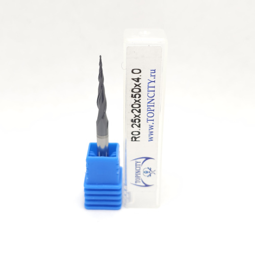 R0.25x20x50xD4 - Конусная фреза сферическая