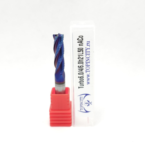 Turbo6.0/4/6.0h21L50 nACo - Фреза концевая с черновым стружколомом