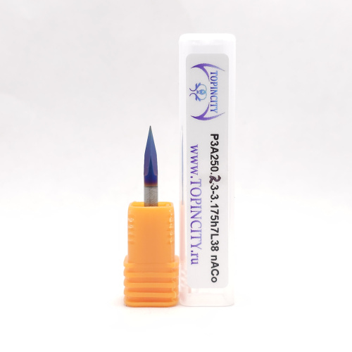 P3A250.2-3-3.175h7L38 nACo - Фреза гравировальная пирамидка (гравер)