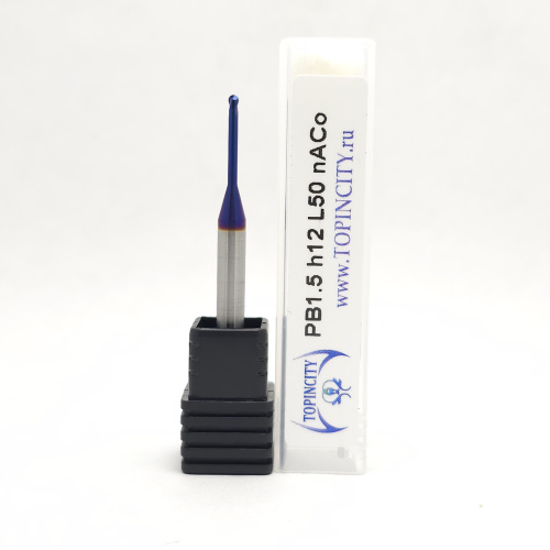 PB1.5h12L50 nACo - Сферическая фреза с шейкой