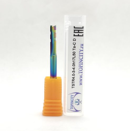 TSTR4.0-3-4.0h17L50 Ta-C D - Фреза концевая с прямыми зубьями и стружколомом