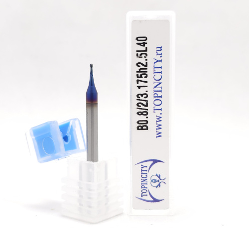 B0.8/2/3.175h2.5L40 nACo - Сферическая фреза