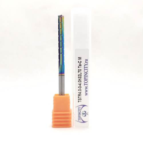 TSTR4.0-3-4.0h32L70 Ta-C M - Фреза концевая с прямыми зубьями и стружколомом