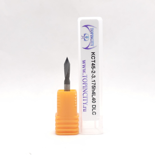 KCT45-2-3.175h4L40 DLC - Фреза гравировальная спиральная (гравер)