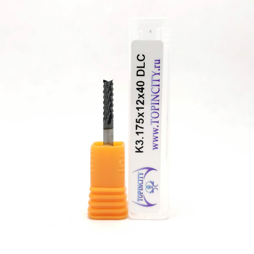 K3.175x12x40 DLC - Фреза концевая рашпильная