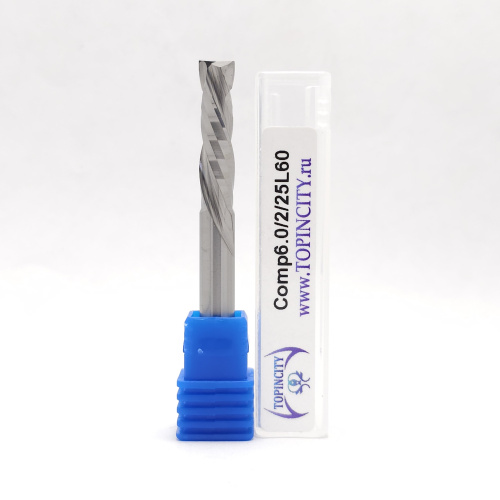 Comp6.0/2/25L60 - Фреза концевая компрессионная (z=2)