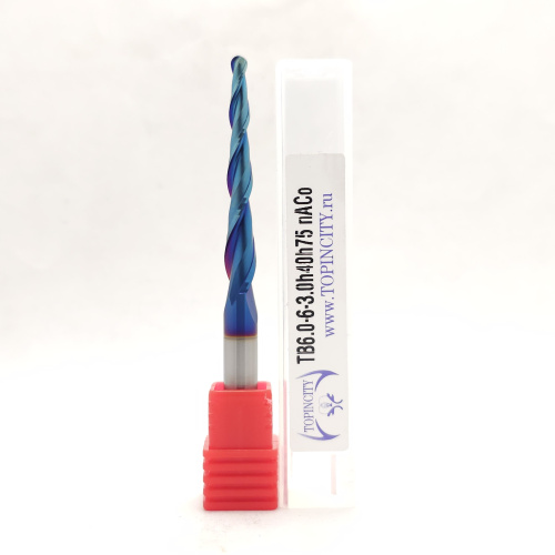 TB6.0-6-3.0h40h75 nACo  - Конусная фреза сферическая