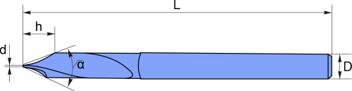 KCT30-2-3.175h5L40 - Фреза гравировальная спиральная (гравер)