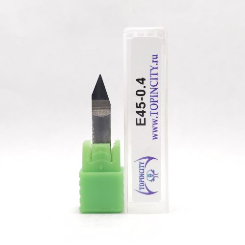 E45-0.4 - Фреза гравировальная одноперьевая (поликристалл)