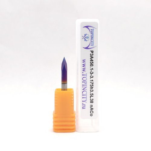 P3A450.1-3-3.175h3.5L38 nACo - Фреза гравировальная пирамидка (гравер)