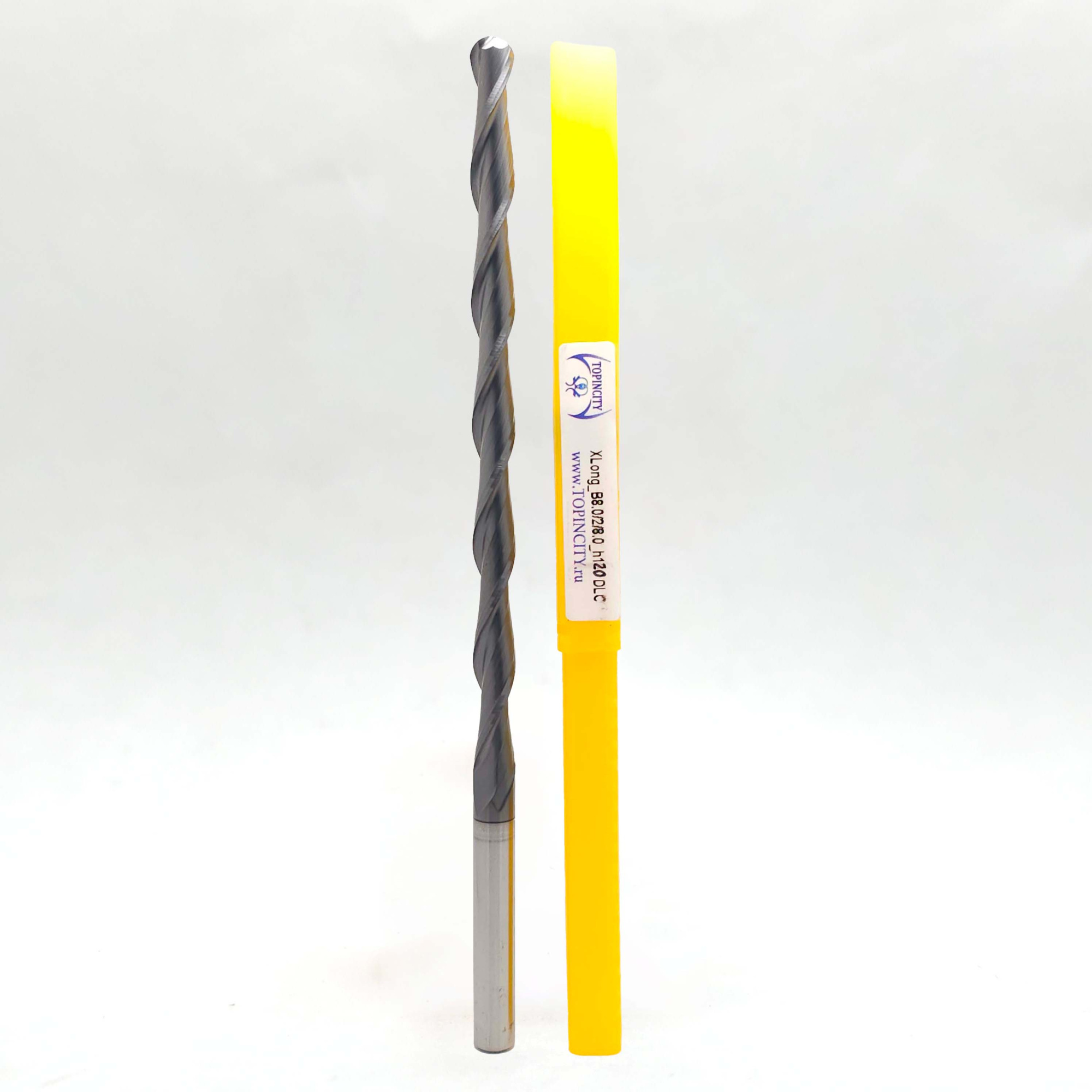 XLongB8.0/2/8.0h120 DLC - Сферическая фреза экстрадлинная