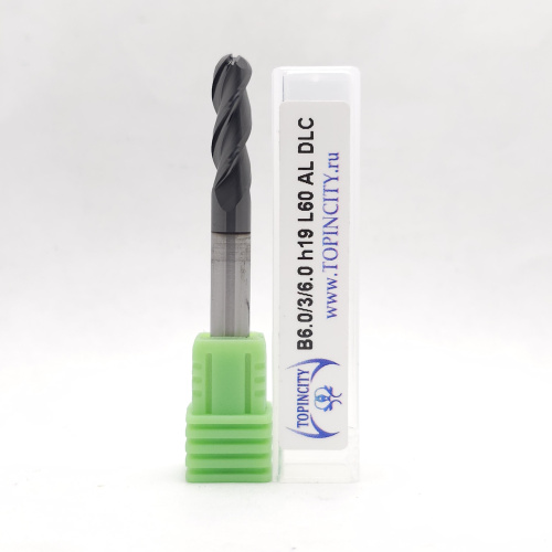 B6.0/3/6.0h19L60 AL DLC - Сферическая фреза по цв.металлам