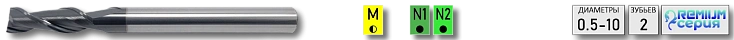 M-2 AL DLC - Алюминий торцевые 2 зуба
