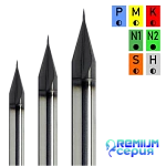 R0.05 - Усиленные конусные 3D микрофрезы